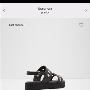 aldo black sandals